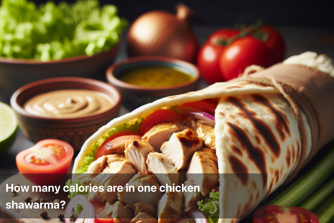 Delicious chicken shawarma wrapped with fresh ingredients and served with sauces