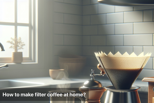 A brewing setup for making filter coffee at home