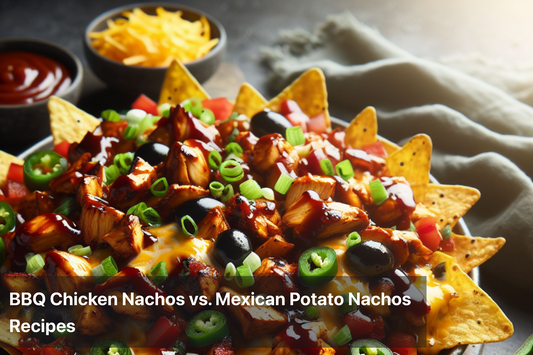 Delicious BBQ Chicken Nachos with toppings on a plate