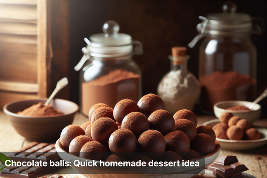 Delicious chocolate balls prepared for a quick homemade dessert.