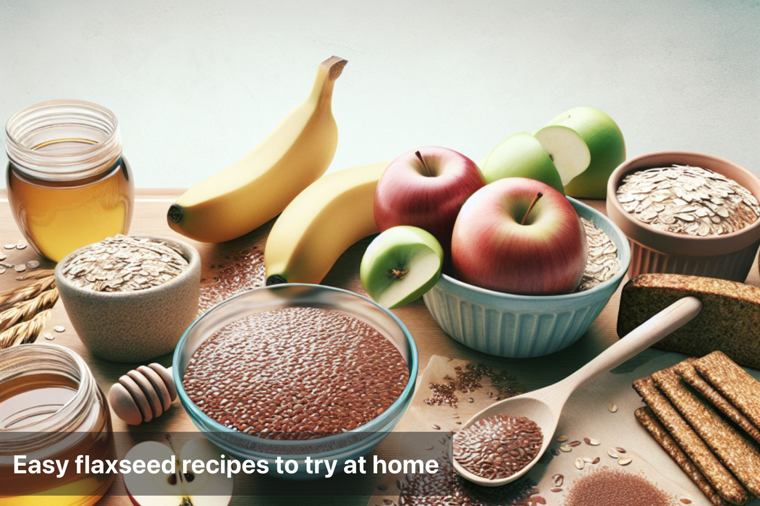 Healthy ingredients for easy flaxseed recipes at home
