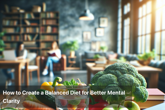 Colorful vegetables and fruits symbolizing a balanced diet for mental clarity