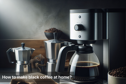 A coffee maker and espresso pot with freshly brewed black coffee