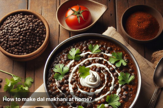 Delicious dal makhani garnished with cream and coriander