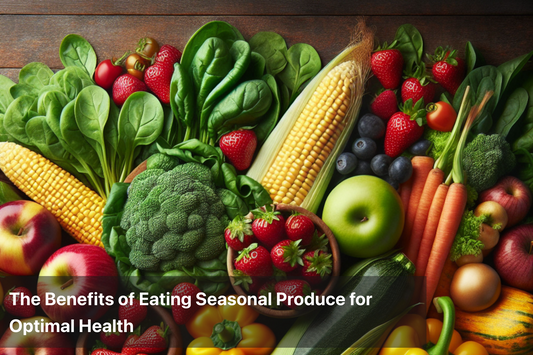 A vibrant assortment of seasonal fruits and vegetables showcasing health benefits.